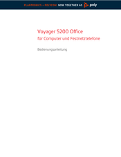 Plantronics Voyager 5200 Office Bedienungsanleitung