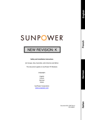 SunPower X21 Serie Sicherheitshinweise- Und Installationsanleitung