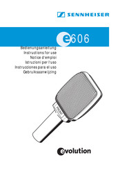 Sennheiser e606 Bedienungsanleitung