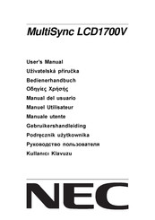 NEC MultiSync LCD1700V Bedienerhandbuch