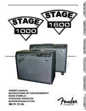 Fender STAGE 1600 Bedienungsanleitung