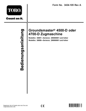 Toro Groundmaster 4700-D Bedienungsanleitung