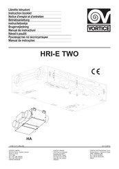 Vortice HRI-E TWO Betriebsanleitung