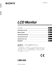 Sony LMD-650 Gebrauchsanweisung