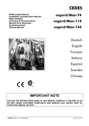 Cedes cegard/Max-154 Bedienungsanleitung