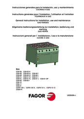 Fagor CG9-51 Allgemeine Bedienungssanleitung Zur Installation Bedienung Und Wartung
