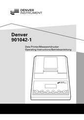 Denver Instrument 901042-1 Betriebsanleitung
