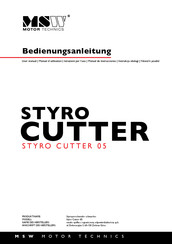 MSW STYRO CUTTER 05 Bedienungsanleitung