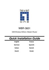 level one WBR-3601 Schnellinstallationsanleitung
