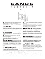 SANUS VuePoint F115 Handbuch