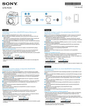 Sony GTK-PG10 Handbuch