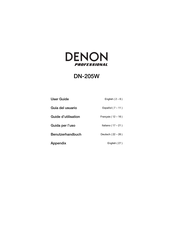 Denon Professional DN-205W Benutzerhandbuch