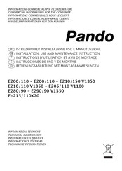 Pando E200/110 Bedienungsanleitung Mit Montageanweisungen