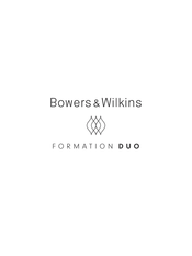 Bowers & Wilkins FORMATION AUDIO Handbuch