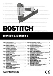 Bostitch MCN150-E Technische Gerätedaten