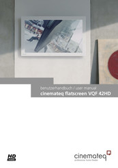 Cinemateq VQF 42HD Benutzerhandbuch