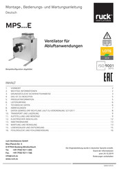 Ruck MPS 500 E4 21 Montage-, Bedienungs- Und Wartungsanleitung