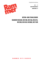 RAMMER RCC110R Benutzerhandbuch