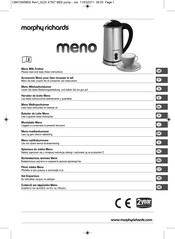 Morphy Richards meno Bedienungsanleitung