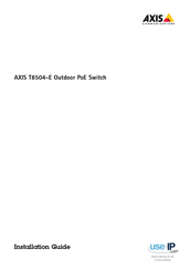Axis Communications T8504-E Bedienungsanleitung
