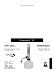 BrandTech Dispensette HF Gebrauchsanleitung
