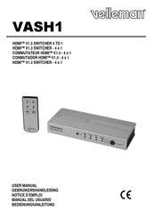 Velleman VASH1 HDMI  V1.3 SWITCHER - 4 x 1 Bedienungsanleitung