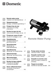 Dometic Remote Water Pump Montage- Und Bedienungsanleitung