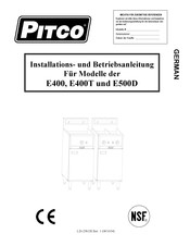 Pitco E400T Installation Und Betriebsanleitung