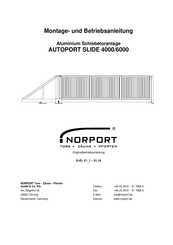 Norport AUTOPORT SLIDE 6000 Montage- Und Betriebsanleitung