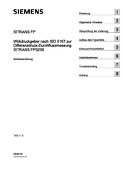 Siemens SITRANS FP-Serie Betriebsanleitung