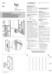 Bpt XP3 Bedienungs- Und Installationsanleitung