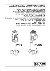 DAB KVCX series Installations- Und Wartungsanleitungen