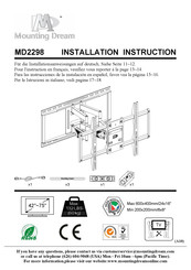 Mounting Dream MD2298 Installationsanweisungen