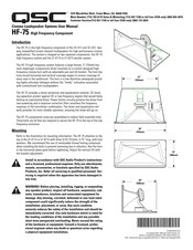 QSC HF-75 Benutzerhandbuch
