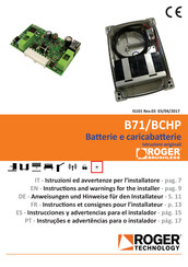 Roger Technology B71/BCHP Anweisungen Und Hinweise Für Die Installateur