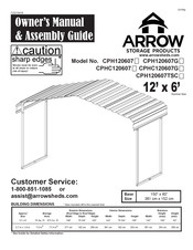 Arrow Storage Products CPH120607TSC Pflege- & Montageanleitung