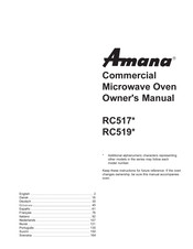 Amana RC519 Serie Bedienungsanleitung