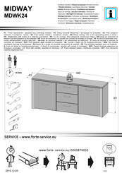Forte MIDWAY MDWK24 Montageanleitung