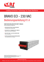CE+T Power BRAVO ECI series Bedienungsanleitung