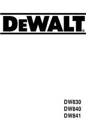 DeWalt DW841 Anleitung
