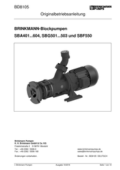 Brinkmann SBA603 Originalbetriebsanleitung
