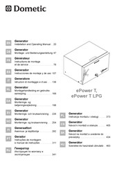Dometic ePower T LPG Montage- Und Bedienungsanleitung