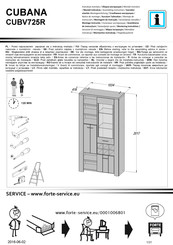 Forte CUBANA CUBV725R Montageanleitung