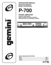 Gemini P-700 Bedienungshandbuch
