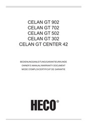 Heco CELAN GT 902 Bedienungsanleitung/Garantiekunde