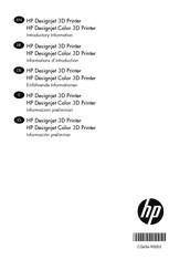 HP Designjet 3D Einführende Informationen