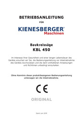 Kienesberger KBL 450 Betriebsanleitung
