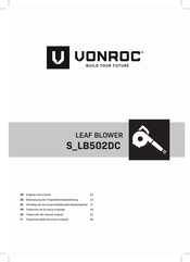 VONROC S_LB502DC Bersetzung Der Originalbetriebsanleitung
