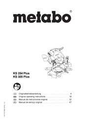 Metabo KS 254 Plus Originalbetriebsanleitung