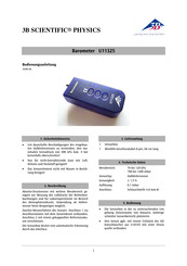 3B SCIENTIFIC PHYSICS U11325 Bedienungsanleitung
